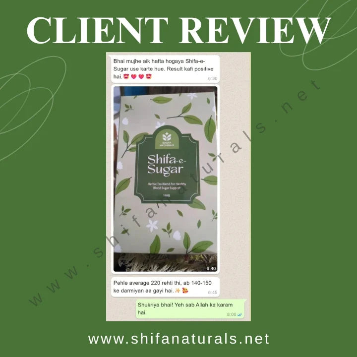Shifa-e-Sugar Kahwa-Natural Herbal Tea for Blood Sugar